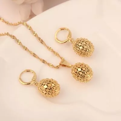 New -Gold Jewelry Set 24k Dubai Gold Plated Jewelry Set African Jewelry Gift • $36.27