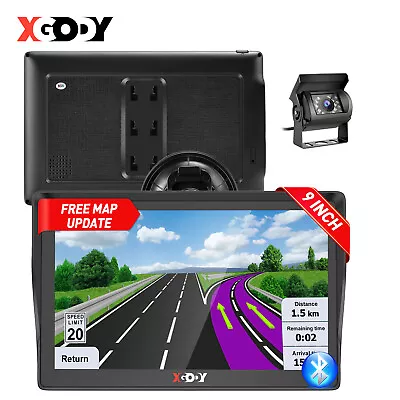 XGODY 9'' LGV Lorry Truck GPS Navigation W/ Reverse Camera & Bluetooth AU Map • $139.99