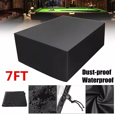 7FT Pool Table Cover Waterproof Dustproof Indoor Outdoor Billiard Snooker Covers • $23.79