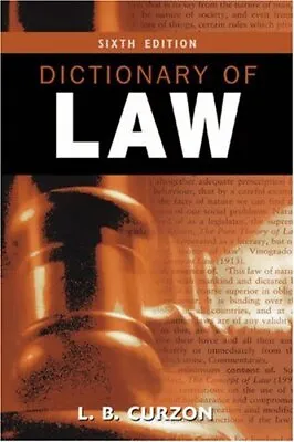 Dictionary Of Law By Curzon L.B. Paperback Book The Cheap Fast Free Post • £4.11