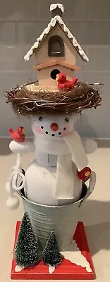 Kurt Adler Hollywood 16” Lighting SNOWMAN W/ BIRDHOUSE HAT Nutcracker In Box • $39.99