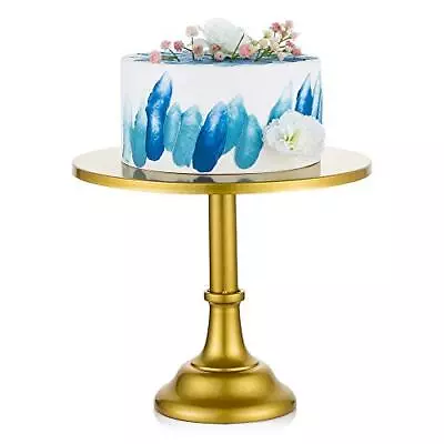 NUPTIO Gold Cake Stand 30cm Diameter Afternoon Tea Stands Metal Round Wedding • £31.99