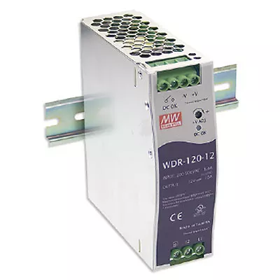 Mean Well WDR-120-24 Power Supply Switching Din 120 Watt 24VDC@5A Ul Ce Cb • $74.85