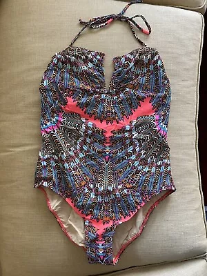 NWOT Mara Hoffman Feather One-piece Swimsuit.  Large • $75