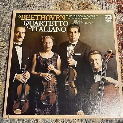 Quartetto Italiano Beethoven Rasoumovsky String Quartets 3 LP Philips Italy • $14.93