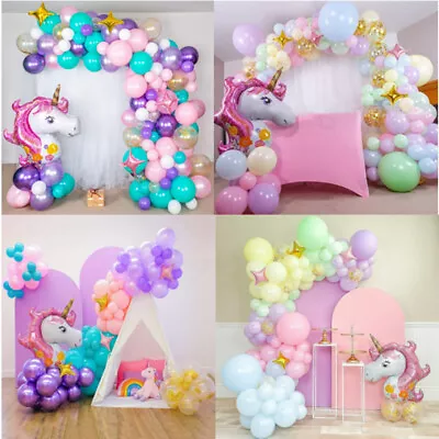 $24.89 • Buy Unicorn Rainbow Balloon Garland Arch Kit Wedding Birthday Balloons Party Decor