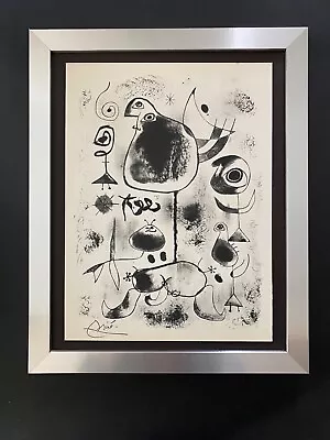 Joan Miro | Vintage 1958 Signed | Mounted & Framed Offset Lithograph Buy It Now! • $149