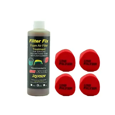 4 X UNIFILTER 4 Inch 100mm Stainless Snorkel Pipe Cover Pre Cleaner & Filter Oil • $123.20