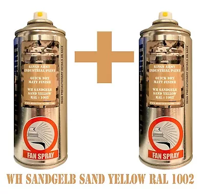 Sandgelb Sand Yellow Army Spray Paint Military Vehicle  Paintballairsoft X2 • £23.75