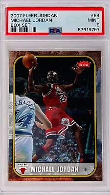 Michael Jordan 2007-07 Fleer Box Set #84 Chicago Bulls PSA 9 • $25.95