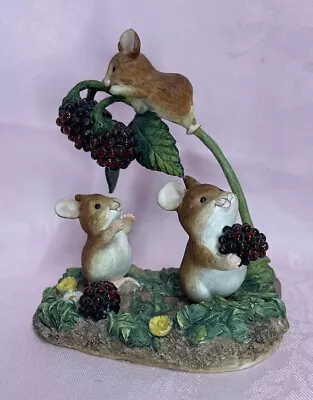 £59.99 • Buy Border Fine Arts Merrie Mice Fruit Fun Be Berry Careful! Figurine ✅ 1109