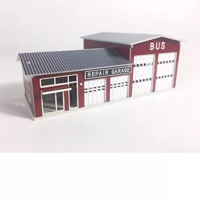 1/160 N Scale Buildings Train Railway Layout Modern Repair BUS Garage Model  • $15.99