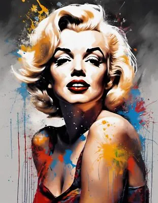 Marilyn Monroe Portrait Painting By Brian Tones • £106.80