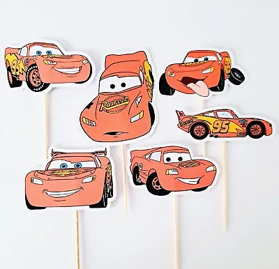 £4.25 • Buy Cars Lightning Mcqueen Cupcake/cake Toppers X6
