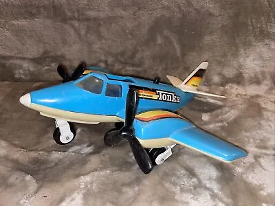 Vintage 1979 Tonka Hand Commander Plane Turbo Prop Blue Airplane Plastic - Read: • $15