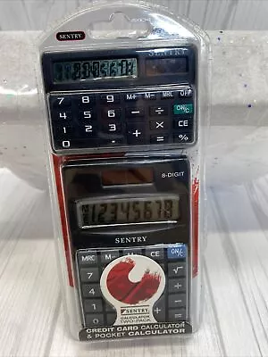 £9.58 • Buy New Sentry Two-Pack - Credit Card Calculator & Pocket Calculator CAPD3