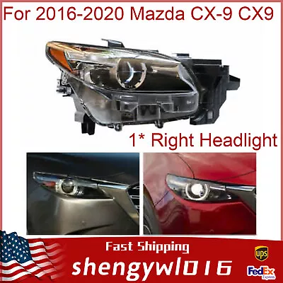 Right Passenger Side LED Headlight For Mazda CX-9 CX9 2016 2017-2020 W/o AFS • $292.60