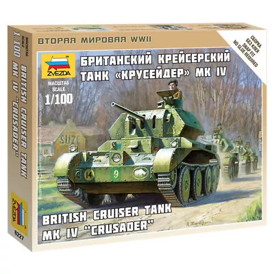 Zvezda 1/100 British Tank MR IV Crusader Plastic Model Kit • $8.99