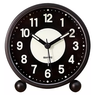 $20.66 • Buy Alarm Clock Luminous 4 InchRound Silent Analog Table Clock Non-Ticking,Batteryh
