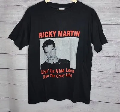 Vintage Ricky Martin Livin' La Vida Loca Y2k T-shirt Men Large Aop • $39.99
