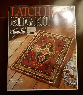 Latch Hook Rug Kit 20”x27” Florentine No. 4651 Large Vintage 90's  • $29.99