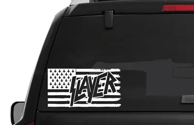 Slayer American Flag Vinyl Decal Window Sticker Thrash Heavy Metal Rock N Roll • $5.99