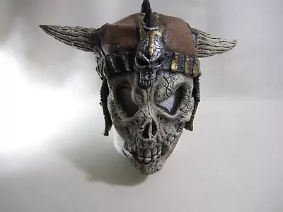 Vintage Skeleton Viking Warrior Skull Latex Halloween Mask Helmet Cosplay • $14.95