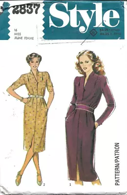 Vintage Ladies Dress With Sleeves Sewing Pattern Bust 38   • £3.50