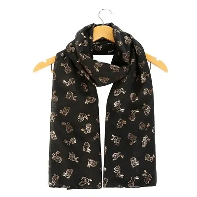 New Glitter Shimmer Rose Gold Animal Rabbit Scarf Wraps Shawl • £6.99