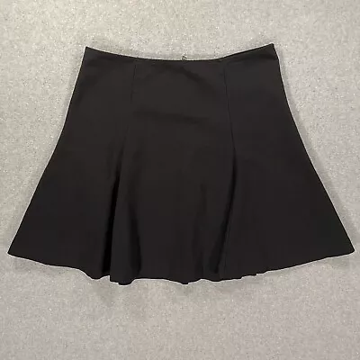 Gap A-Line Skirt Medium Fit & Flare Cotton Blend Solid Black Zipper Closure EUC • £15.37