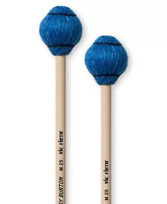 Vic Firth M25 Gary Burton Blue Yarn Medium Mallets • $54.99