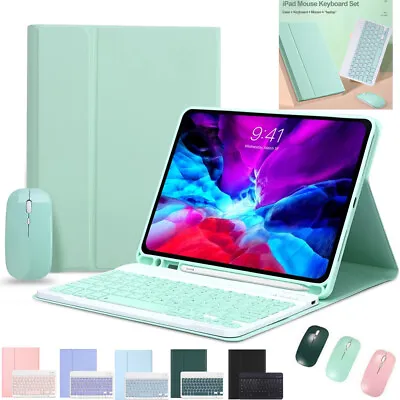 $17.99 • Buy For IPad 5/6/7/8/9/10th Gen Mini Air 4 5 Pro Bluetooth Keyboard Case Cover Mouse