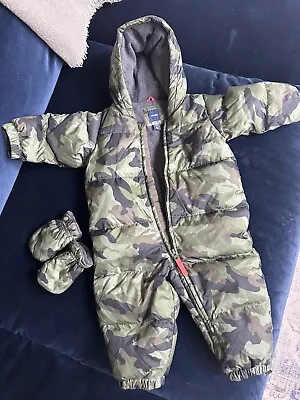 Baby Gap Boy 12-18 Months Winter Hooded Camouflage Snowsuit  • $25