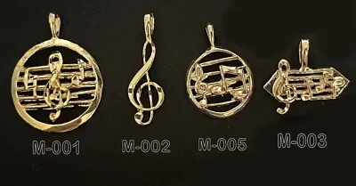 Musical Note Pendant 24k Gold Plated Your Choice • $14.95
