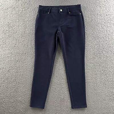 Michael Kors Womens Pants Blue Size Medium Petite Leggings Polyester Blend • $23.49