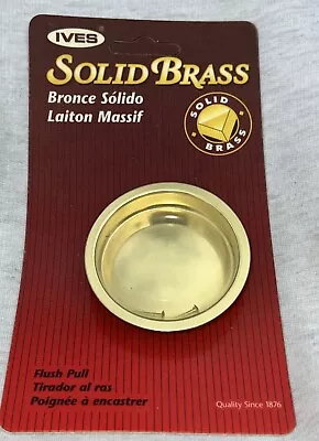 H.B. Ives  Finger/Flush Door Pull Solid Brass 1 Pc -  USA Made - New In Package • $4.49