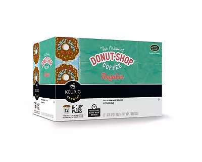 The Original Donut Shop Regular Medium Roast Coffee 12 K Cups Keurig 4.6 Oz • $9.99