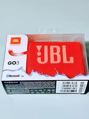 Genuine  Brand New Opened BoxJBL GO 3 Portable Waterproof Speaker - Red • $65