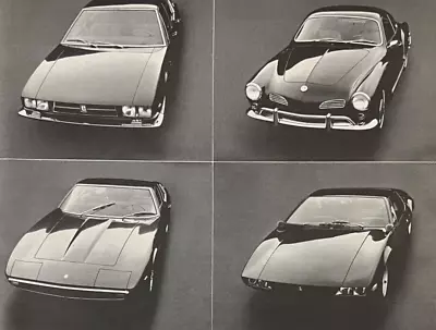 1968 Volkswagen Karmann Ghia DeTomaso Mangusta Maserati Ghibli Magazine Ad • $4.99