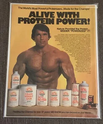 Arnold Schwarzenegger Weider Super Protein Ad Photo From Muscle Builder Magazine • $9.99