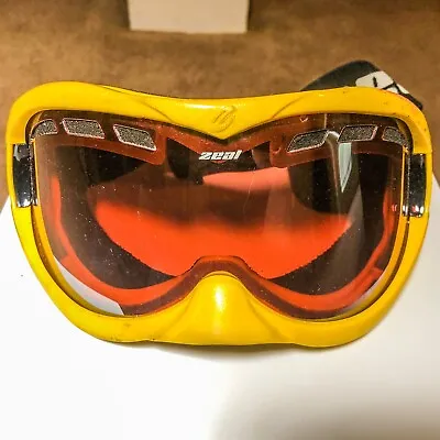 $9.99 • Buy Zeal Optics Yellow Goggles - Extreme Sports - Snowboarding Ski Skiing Motocross