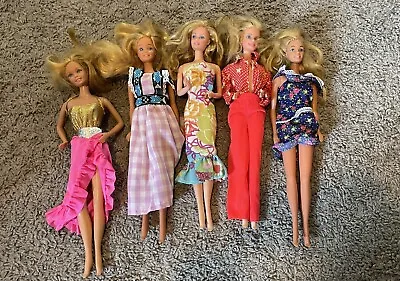 70s Superstar Barbie Lot Dressed Vintage Doll Fashions TLC  Blonde TNT • $50