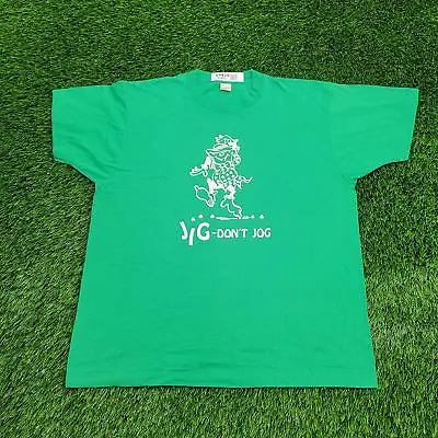 Vintage 80s Irish Jig Dance Shirt Womens XL 22x26 Single-Stitch Faded-Green USA • $38.80