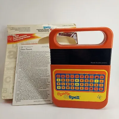 Vintage Speak And Spell Texas Instruments 1980 Electronic Learning Toy Untested • $24.02