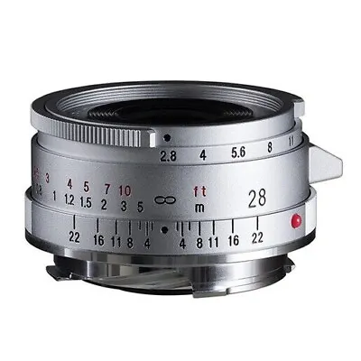 Voigtlander VM-Mount 28mm F2.8 Type II COLOR-SKOPAR Aspherical Silver BRAND NEW • $576