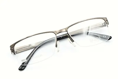 SKAGA 3750-U TOMAS 509 Gunmetal 55-16-140 Half Rim Frames TITANIUM ITALY S850 • $34.99