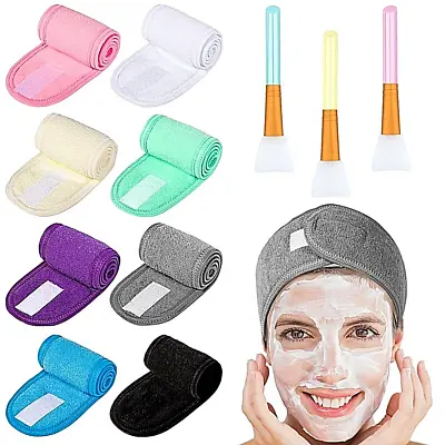 Ladies Headband Makeup Hairband Adjustable Fabric Salon Facial Spa Shower Bath • £2.99