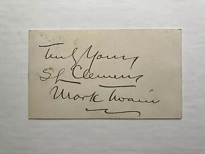 Samuel L. Clemens Mark Twain Double Ink Signature • $1750