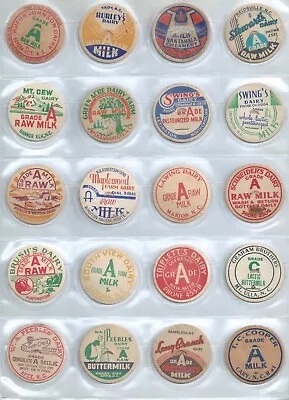 20 Different  North Carolina  Milk Bottle Caps • $100