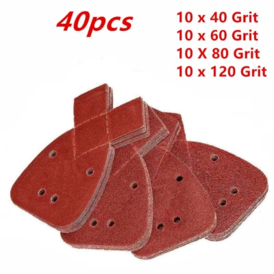 £7.99 • Buy 40pcs Mouse Sanding Sheets For Black And Decker Mouse Palm Sander Pads Sandpaper